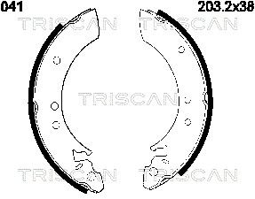 TRISCAN Bremžu loku komplekts 8100 13501