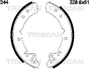 TRISCAN Bremžu loku komplekts 8100 13525