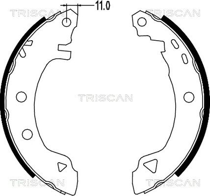 TRISCAN Комплект тормозных колодок 8100 15580