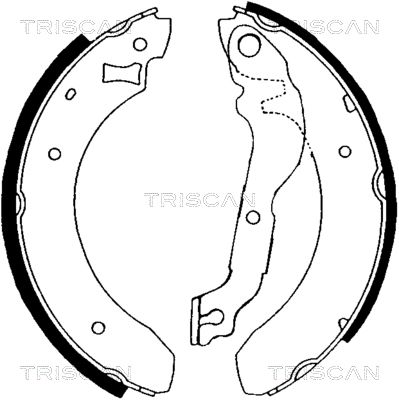 TRISCAN Bremžu loku komplekts 8100 16376