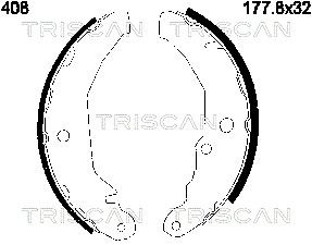 TRISCAN Bremžu loku komplekts 8100 16408