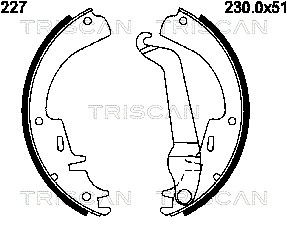 TRISCAN Комплект тормозных колодок 8100 16517