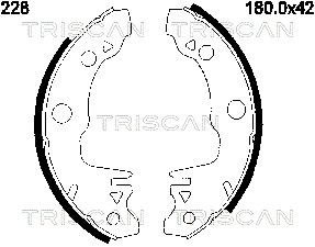 TRISCAN Bremžu loku komplekts 8100 16518