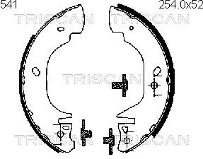 TRISCAN Комплект тормозных колодок 8100 16541