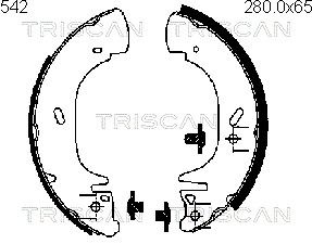 TRISCAN Bremžu loku komplekts 8100 16542