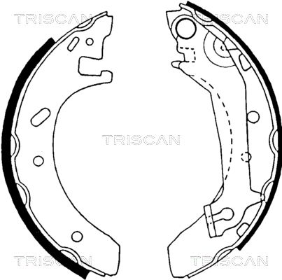 TRISCAN Bremžu loku komplekts 8100 16574