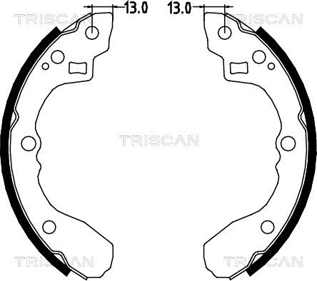 TRISCAN Bremžu loku komplekts 8100 18590
