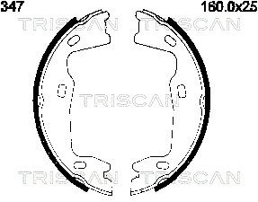 TRISCAN Комплект тормозных колодок, стояночная тормозная с 8100 24347
