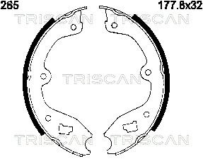 TRISCAN Bremžu loku kompl., Stāvbremze 8100 27265