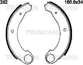 TRISCAN Bremžu loku komplekts 8100 38262