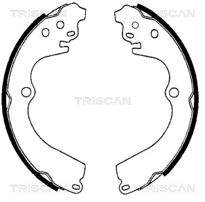 TRISCAN Комплект тормозных колодок, стояночная тормозная с 8100 68551