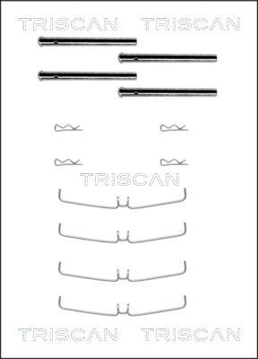 TRISCAN Piederumu komplekts, Disku bremžu uzlikas 8105 101456