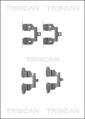TRISCAN Piederumu komplekts, Disku bremžu uzlikas 8105 141602