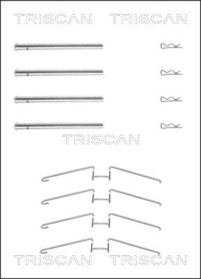 TRISCAN Piederumu komplekts, Disku bremžu uzlikas 8105 251599