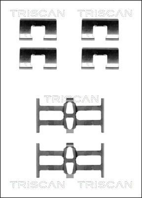 TRISCAN Piederumu komplekts, Disku bremžu uzlikas 8105 401614