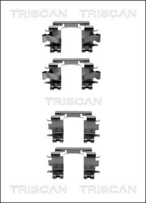 TRISCAN Piederumu komplekts, Disku bremžu uzlikas 8105 401616