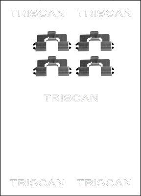 TRISCAN Piederumu komplekts, Disku bremžu uzlikas 8105 501581