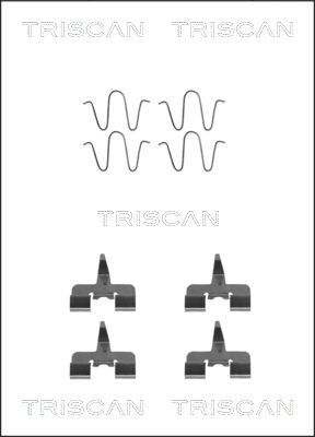 TRISCAN Piederumu komplekts, Disku bremžu uzlikas 8105 501582