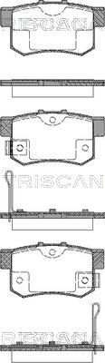 TRISCAN Комплект тормозных колодок, дисковый тормоз 8110 10019