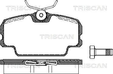 TRISCAN Комплект тормозных колодок, дисковый тормоз 8110 10098