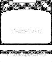 TRISCAN Bremžu uzliku kompl., Disku bremzes 8110 10424