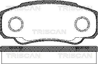 TRISCAN Комплект тормозных колодок, дисковый тормоз 8110 10533