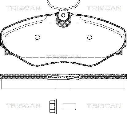 TRISCAN Комплект тормозных колодок, дисковый тормоз 8110 10535