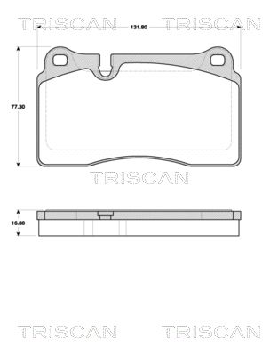 TRISCAN Комплект тормозных колодок, дисковый тормоз 8110 10561