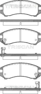 TRISCAN Bremžu uzliku kompl., Disku bremzes 8110 10887