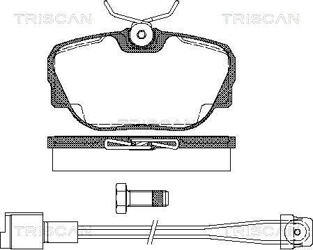 TRISCAN Комплект тормозных колодок, дисковый тормоз 8110 11949
