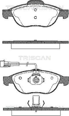 TRISCAN Комплект тормозных колодок, дисковый тормоз 8110 12002