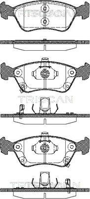 TRISCAN Комплект тормозных колодок, дисковый тормоз 8110 13018