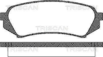 TRISCAN Bremžu uzliku kompl., Disku bremzes 8110 13049