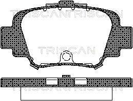 TRISCAN Комплект тормозных колодок, дисковый тормоз 8110 14002