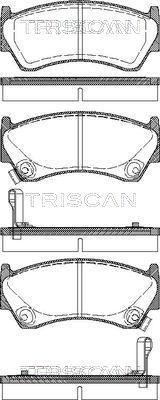 TRISCAN Комплект тормозных колодок, дисковый тормоз 8110 14005