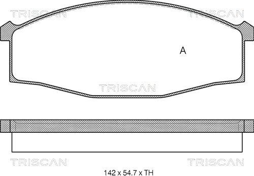 TRISCAN Комплект тормозных колодок, дисковый тормоз 8110 14007