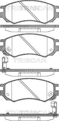 TRISCAN Комплект тормозных колодок, дисковый тормоз 8110 14026