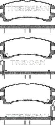 TRISCAN Комплект тормозных колодок, дисковый тормоз 8110 14031