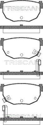 TRISCAN Комплект тормозных колодок, дисковый тормоз 8110 14034