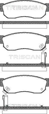 TRISCAN Bremžu uzliku kompl., Disku bremzes 8110 14035