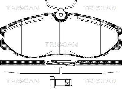 TRISCAN Комплект тормозных колодок, дисковый тормоз 8110 14174