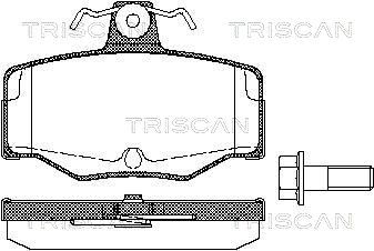 TRISCAN Bremžu uzliku kompl., Disku bremzes 8110 14938