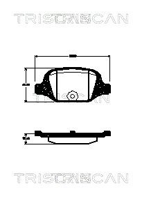 TRISCAN Комплект тормозных колодок, дисковый тормоз 8110 15038