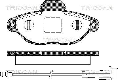 TRISCAN Комплект тормозных колодок, дисковый тормоз 8110 15176
