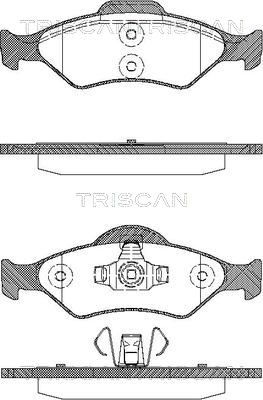 TRISCAN Bremžu uzliku kompl., Disku bremzes 8110 16014