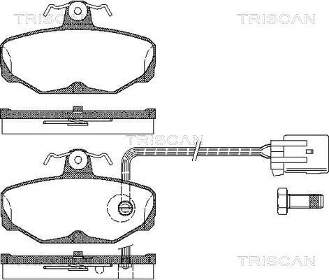 TRISCAN Комплект тормозных колодок, дисковый тормоз 8110 16164