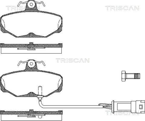 TRISCAN Комплект тормозных колодок, дисковый тормоз 8110 16827