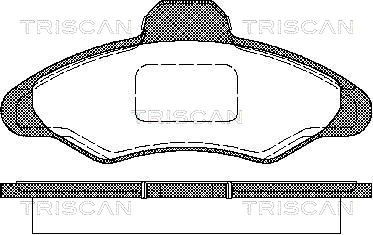 TRISCAN Комплект тормозных колодок, дисковый тормоз 8110 16950