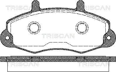 TRISCAN Комплект тормозных колодок, дисковый тормоз 8110 16969