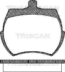 TRISCAN Комплект тормозных колодок, дисковый тормоз 8110 17019